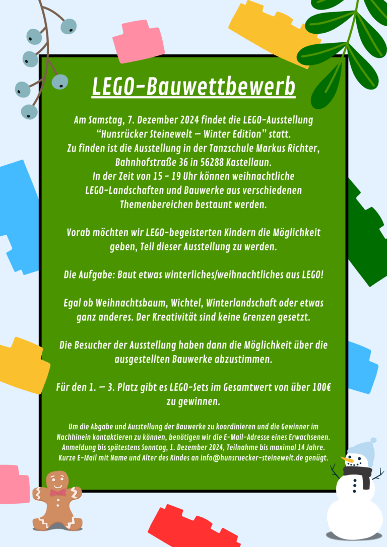 Bauwettbewerb zum Thema Winter/Weihnachten